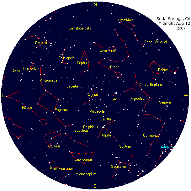 sky map, donner, soda springs, Aug. 12
